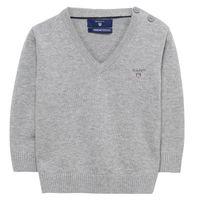 Baby Boy V-neck Jumper 0-3 Yrs - Grey Melange