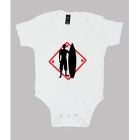 baby body surfing, white