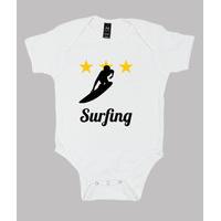 baby body surfing, white