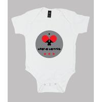 baby bodysuit table tennis, white