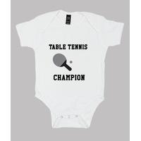 baby bodysuit table tennis white