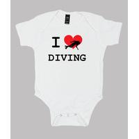 baby body diving, white