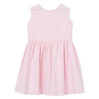 baby girl oxford dot dress bloomers light pink