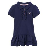 Baby Girl Frill Pique Dress 0-3 Yrs - Shadow Blue