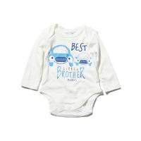 baby boy long sleeve envelope neck car graphic best little brother eve ...