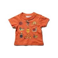 baby boy 100 cotton tangerine short sleeve bug print side neck button  ...