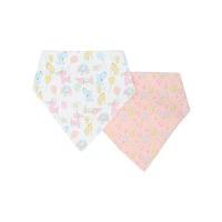 baby girl 100 cotton dog print bandana style dribble bibs 2 pack multi ...