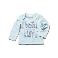 baby newborn long sleeve cotton i was born this cute playful slogan pr ...