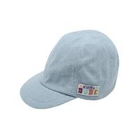 Baby boy 100% cotton denim blue little dude slogan sun cap hat - Denim