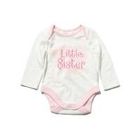 baby girl newborn long sleeve little sister slogan print cotton bodysu ...