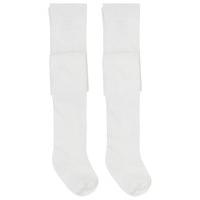 Baby girls plain everyday cream plain school full length tights - 2 pack - White