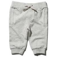 Baby boy cotton rich plain elasticated waistband mock pocket cuffed ankle jogger - Grey