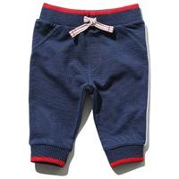 baby boy cotton rich navy full length cuffed ankle joggers stretch rib ...