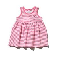 baby girl pink 100 cotton sleeveless round neck stripe pattern fit and ...