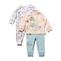 Baby girl long sleeve pull on ballerina print tops and full length bottom pyjama sets two pack - Multicolour