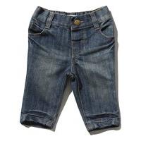 Baby Boy dark wash elasticated waist comfort casual cotton jeans - Denim