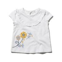 baby girl 100 cotton white short sleeve flower applique frill front ke ...