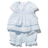 baby girl cotton rich broderie anglaise trim short sleeve ditsy print  ...