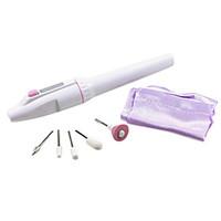 battery drill white nail art gel acrylic tip tool with 5 drills 1 pouc ...