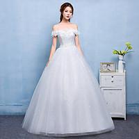 Ball Gown Wedding Dress - Chic Modern Simply Sublime Floor-length Bateau Lace Satin Tulle with Lace