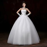 Ball Gown Wedding Dress Simply Sublime Floor-length Strapless Lace Tulle with Lace