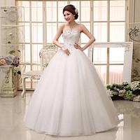 Ball Gown Wedding Dress Sparkle Shine Floor-length Sweetheart Lace with Appliques Beading