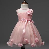 ball gown knee length flower girl dress cotton organza satin tulle jew ...