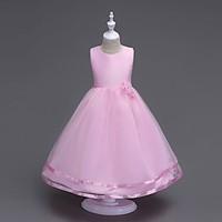 ball gown floor length flower girl dress cotton tulle satin chiffon sc ...