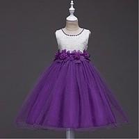 ball gown short mini flower girl dress organza jewel with beading flow ...