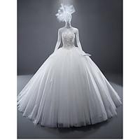 ball gown wedding dress vintage inspired sweep brush train sweetheart  ...