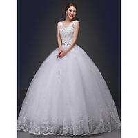 ball gown wedding dress sparkle shine floor length v neck lace with ap ...