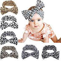 baby kid girl toddler infant leopard print floral hairband bow knot he ...