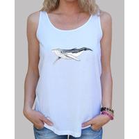 baby humpback whale - woman, wide straps & loose fit, white