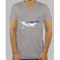 baby humpback whale man manga short beak long neck gray melange