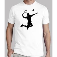 Badminton player jump