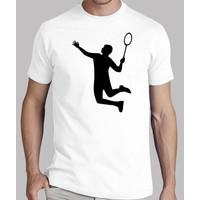 Badminton player jump