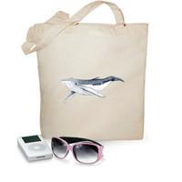 baby humpback whale - 100 cotton cloth bag