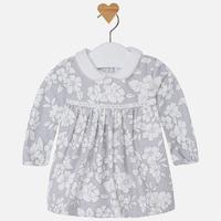 baby girl long sleeve dress with flowers mayoral