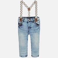 baby boy denim long trousers with suspenders mayoral