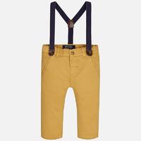 Baby boy long chino trousers with suspenders Mayoral