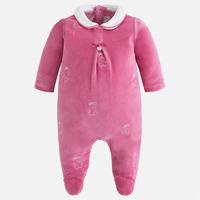 Baby girl velour pyjamas with embroideries Mayoral