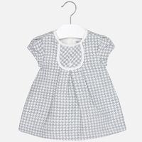 Baby girl jacquard short sleeve dress Mayoral