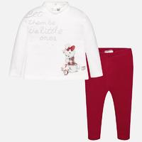 Baby girl set of leggings and long sleeve t-shirt Mayoral