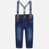 baby boy long denim trousers with suspenders mayoral