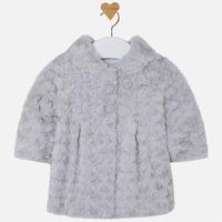 Baby girl jersey and faux fur coat Mayoral