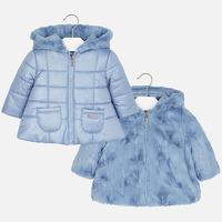 baby girl reversible faux fur coat mayoral