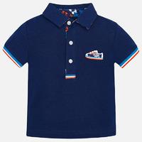 baby boy polo with pockets and embroidered applique mayoral