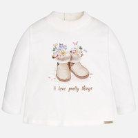 baby girl long sleeve t shirt with ribbed neckline mayoral