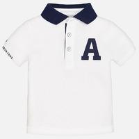 baby boy great britain collar print polo mayoral