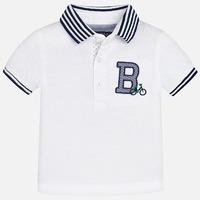 Baby boy short sleeve polo with bicycle applique Mayoral